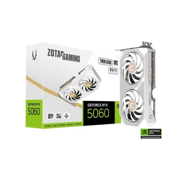 Zotac Gaming RTX 5060 Twin Edge OC 8GB GDDR7 White Edition Graphics Card (ZT-B50600Q-10M)