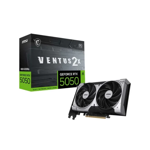 MSI RTX 5050 Ventus 2X OC 8GB GDDR6 Graphics Card (G5050-8V2C)