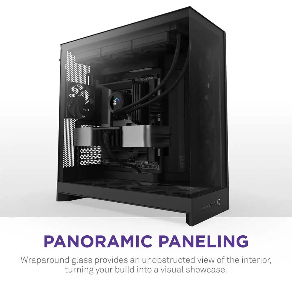 NZXT H9 Flow Dual Chamber Mid Tower ATX Cabinet Black