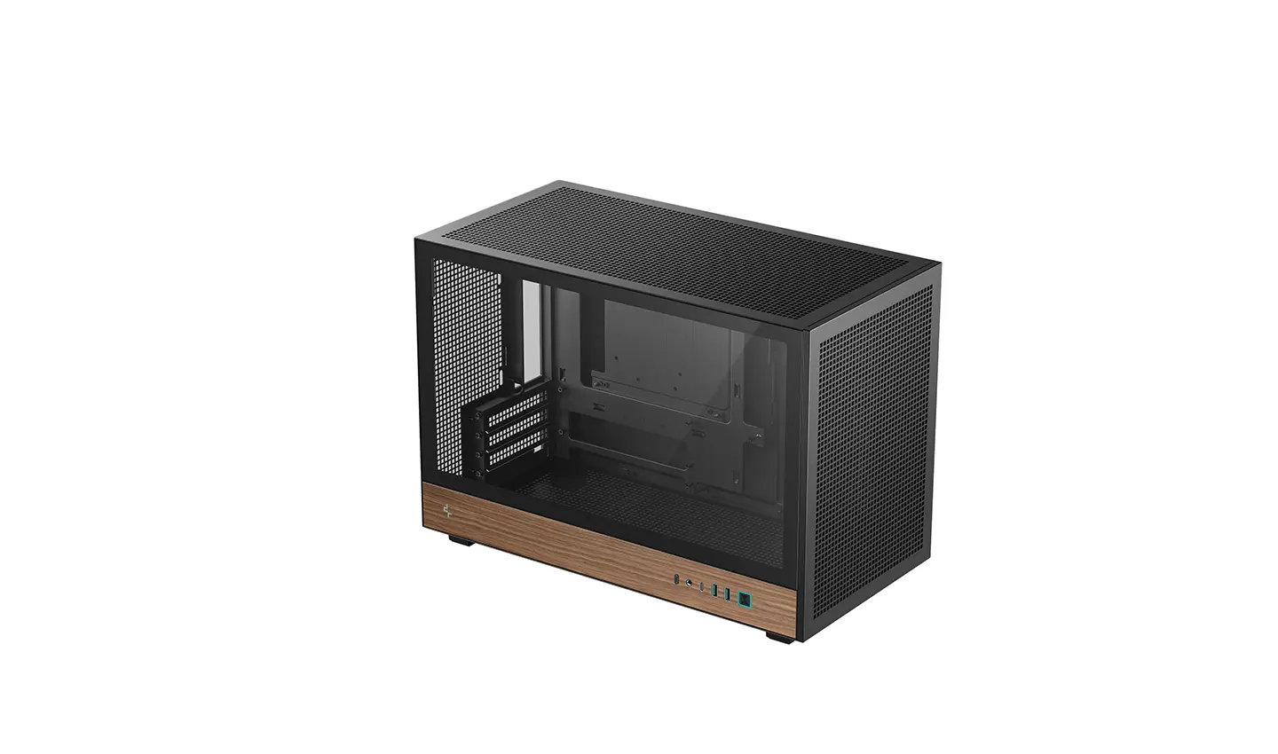 Deepcool CH260 WOOD WH Mini ATX Full Tower Cabinet Black Deepcool CH260 WOOD WH Mini ATX Full Tower Cabinet Black 01.webp