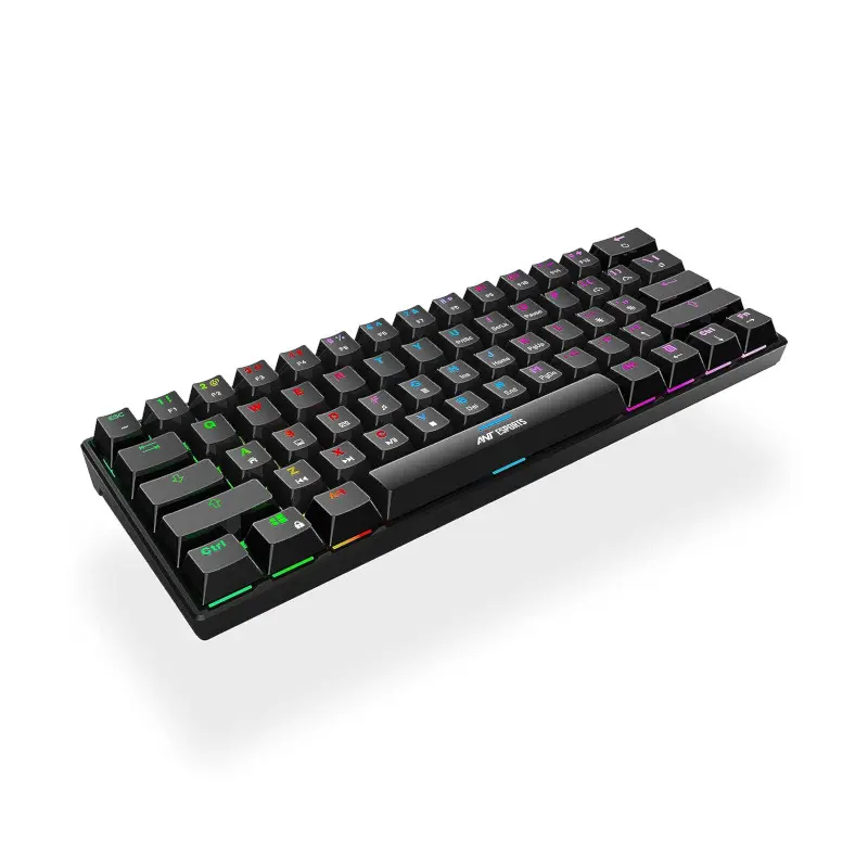 Ant esports mk1300 v2 mini mechanical rgb gaming keyboard with blue switches black -02 Ant esports mk1300 v2 mini mechanical rgb gaming keyboard with blue switches – black