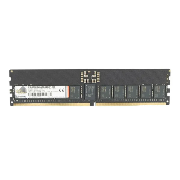 G. Skill g5 64gb ddr5-5600 pc5-44800 cl46 single channel ecc registered memory kit f5-5600r4645a64gx1-g5 - black