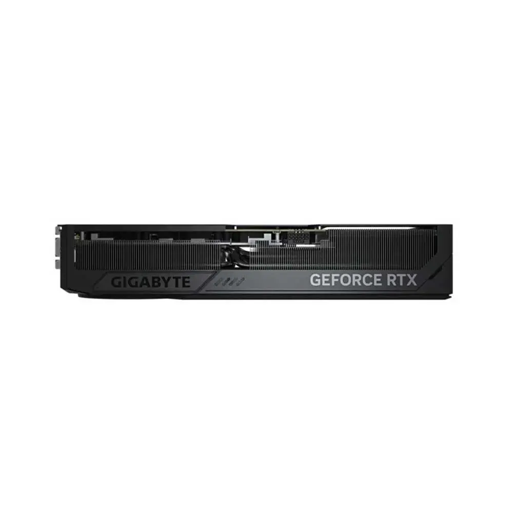 Gigabyte-rtx-5090-windforce-32gb-gddr6-graphics-card-2 Gigabyte geforce rtx graphics card in a side profile view