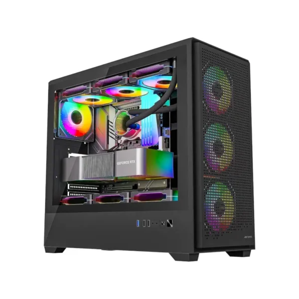 Ant esports evo 360 lite mid tower gaming cabinet - black -01 Ant esports evo 360 lite mid tower gaming cabinet - black