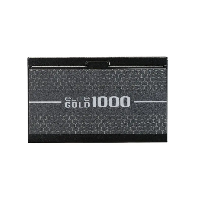 Cooler master elite gold 1000 80 plus gold 1000w atx 31 fully modular power supply - black -03 Pc power supply unit (1000w) with honeycomb grille and 'elite gold1000' branding