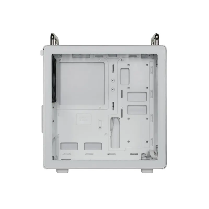 Cooler master qube 340 matx cabinet white q340-wgnn-s00 -03 White mid-tower pc case with no components, showing motherboard tray and expansion slots.