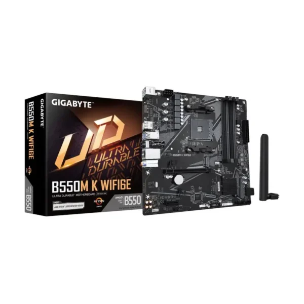 Gigabyte b550m k wifi6e am4 ddr4 motherboard